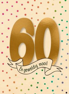verjaardagskaart 60 en zo geweldig mooi