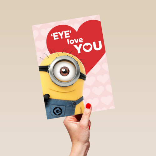 valentijn minion eye love you
