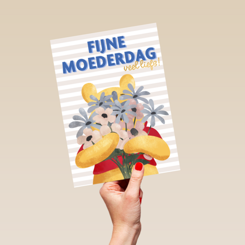 Moederdag kaart Winnie de Poeh