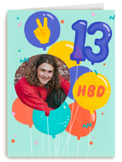 HBD 13 jaar fotokaart