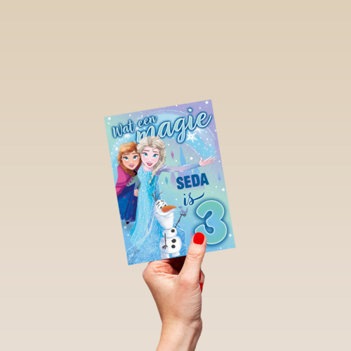 Wat een magie verjaardagskaart Frozen