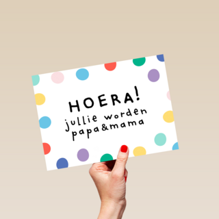 zwangerschap felicitatie hoera jullie worden papa en mama