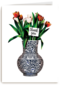 bedankt kaart folio vaas met bloemen thank you