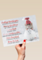 Kerstkaart meertalig muis met kerstbal