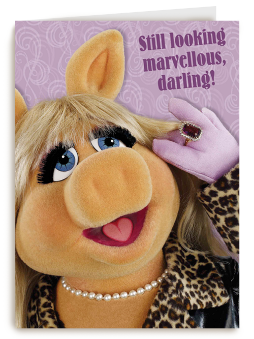 miss piggy met ring en ketting