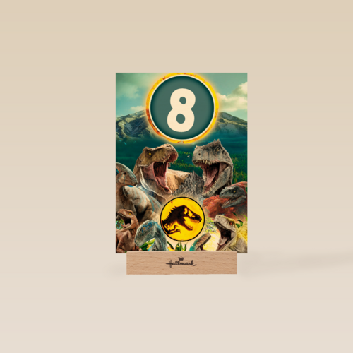 Dino verjaardagskaart Jurassic World
