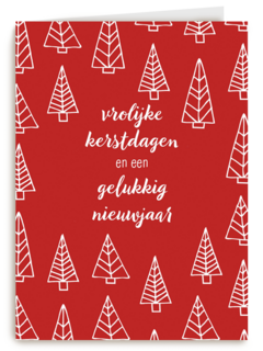 Kerstkaart hip Vrolijke kerstdagen en een gelukkig nieuwjaar