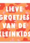 Opa en oma kaart groetjes van de kleinkids