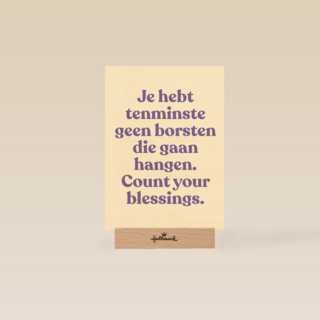 verjaardag kaart grappig borsten die gaan hangen