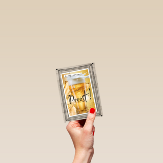 glas bier in lijst