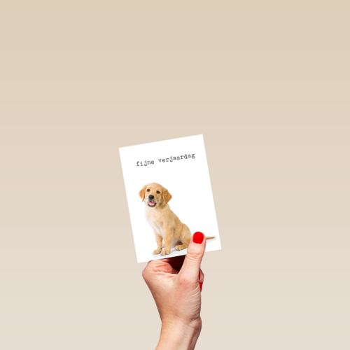 Verjaardagskaart Furry cuddles hond