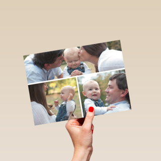dubbele fotokaart liggende foto twee kleine foto