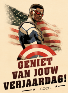 Captain America geniet van jouw verjaardag