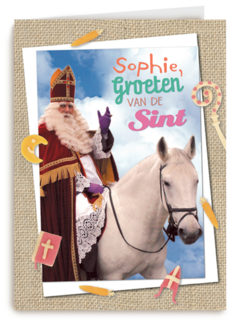 sinterklaas kaart naam groeten van de sint