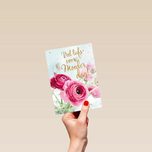 Moederdagkaart Klassiek Veel liefs voor Moederdag bloemen