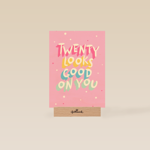 Verjaardagskaart twenty looks good on you vrouw