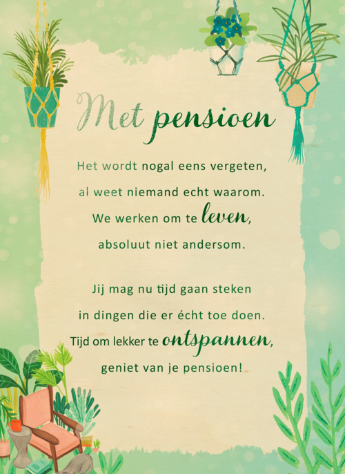 Houten Kaart Pensioen | Houten Kaart Hallmark | Pensioen | Pensioenkaart Geniet Van Je Pensioen More Than Words