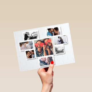 fotocollage aan de muur