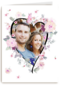 hart shape bloemen fotokaart
