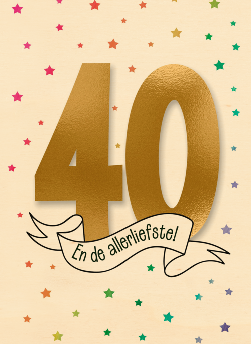 Verjaardagskaart 40 en de allerliefste