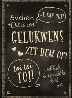 succes kaart een gelukswens