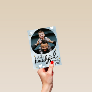 vaderdag fotokaart dikke knuffel voor jou