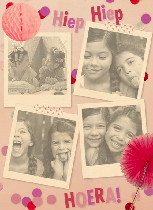 4 fotos roze slingers