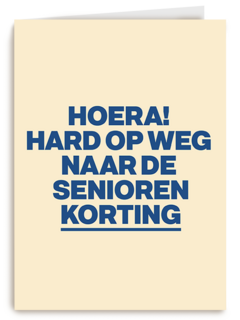 verjaardag kaart man seniorenkorting