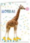 hoera met deze giraffe met confetti