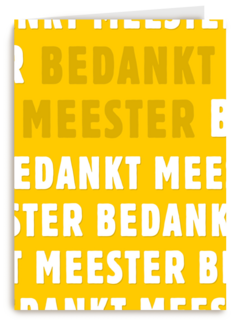 bedankt meester met deze gele kaart