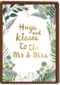 Trouwdagkaart Hugs and kisses to the Mr and Mrs Jungle style