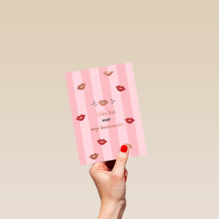 Moederdag dikke kus roze