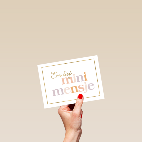 Felicitatie een lief mini mensje