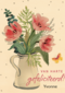watercolor bloemen in vaas