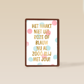 zwangerschap aankondiging het maakt niet uit roze of blauw