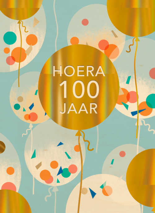 100 jaar confetti ballon