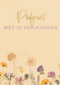 Verjaardagskaart met veldbloemen proficiat