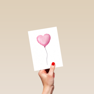 Ballon met hart zonder tekst