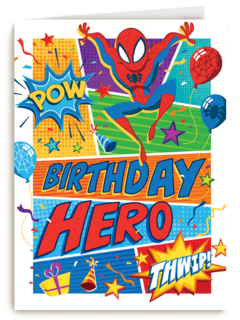 spiderman kaart birthday hero
