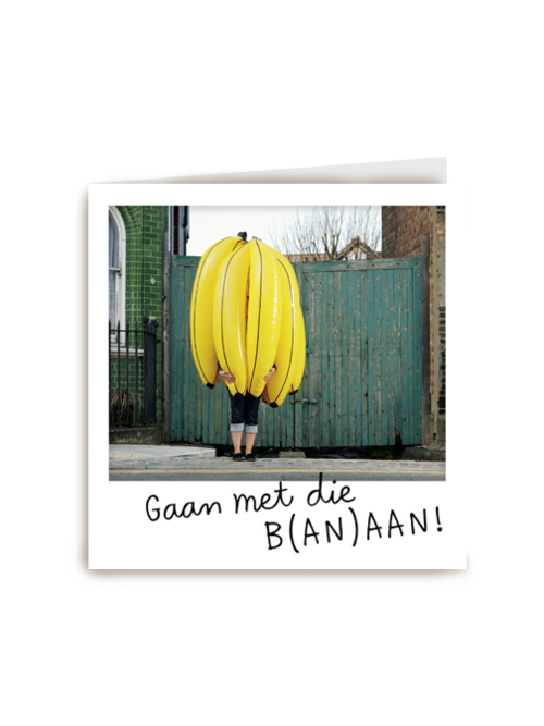 polaroid kaart gaan met die b an aan
