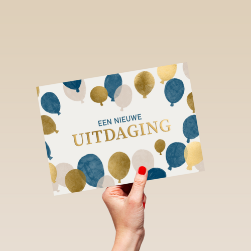 nieuwe baan kaart een nieuwe uitdaging