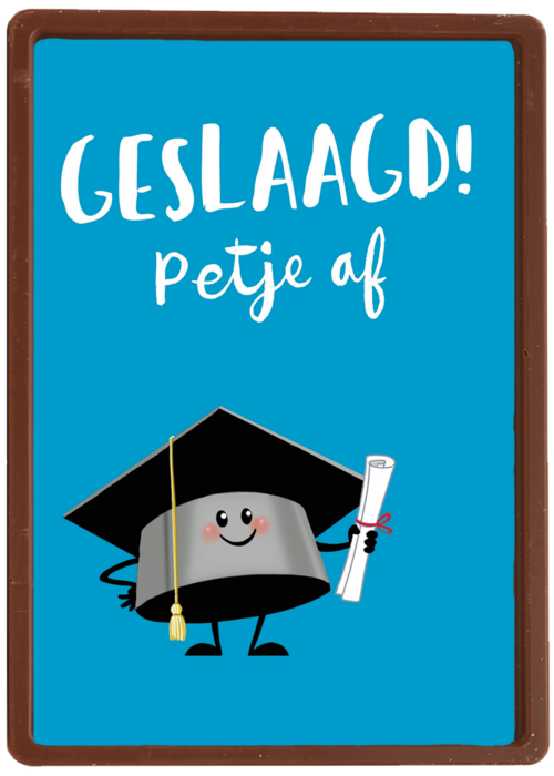 Chocolade Kaart Diploma | Hallmark | Chocolade Kaart Hallmark | Diploma | Geslaagd Petje Af