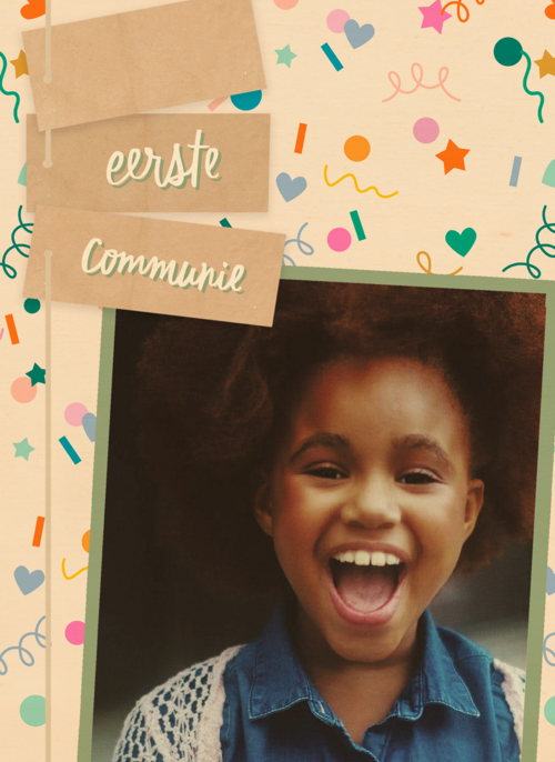 Houten Kaart Communie | Houten Kaart Hallmark | Communie | Eerste Communie Fotokaart