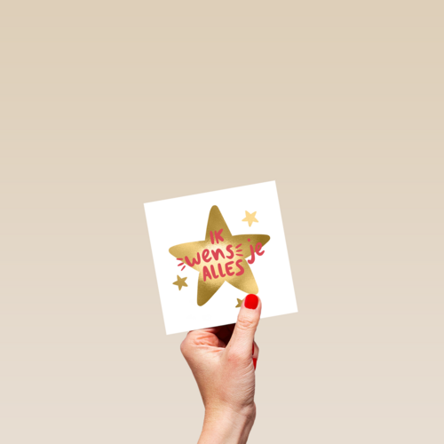 nieuwjaar kaart ik wens je alles