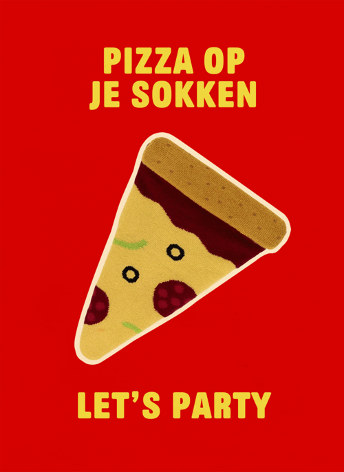 Houten Kaart Verjaardagskaarten | Eat My Socks Pizza Party