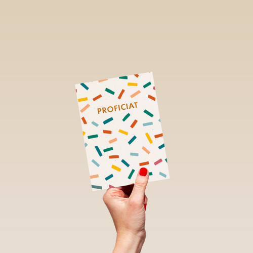 Proficiat met confetti