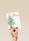 Kerstkaart klassiek kerstboom cadeautjes