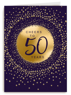 Verjaardagskaart leeftijden Man vrouw Cheers to 50 years