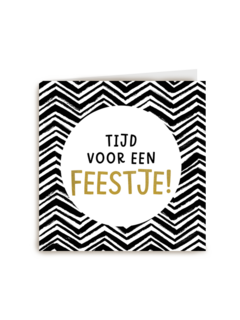 tijd voor een feestje met goud en patroon