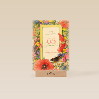 vijfenzestig jaar met bloemen